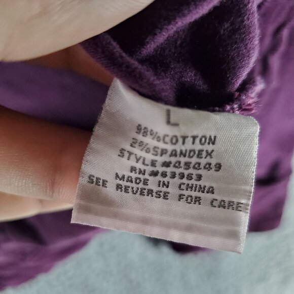 Dressbarn Jacket Womens Large Purple Corduroy Button-Down Long Sleeve - Picture 3 of 9